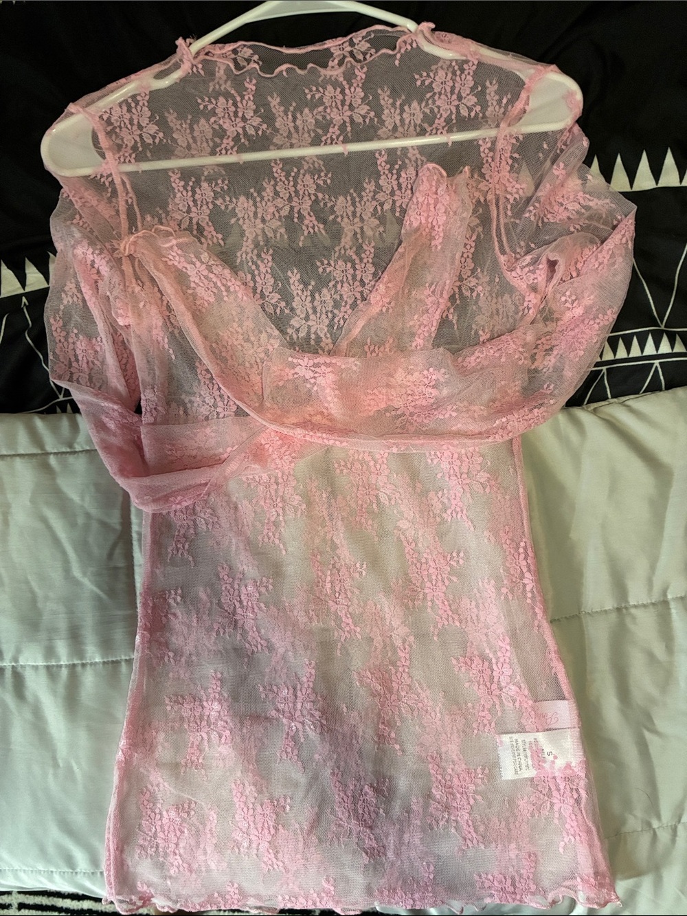 Pink Lily Sheer Pink Lace Chemise
